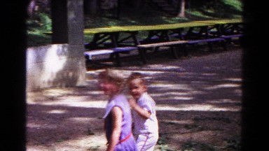1963: children are seen having fun in a garden area COLD SPRINGS, NEW YORK