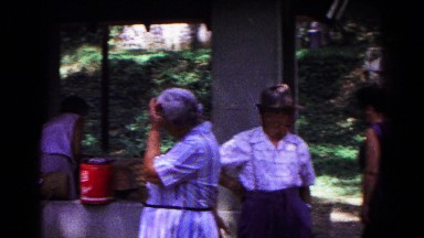 1963: a picnic in a garden area is seen COLD SPRINGS, NEW YORK