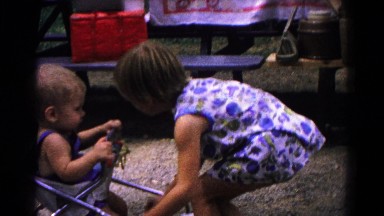 1963: kids are seen playing on a rope and swinging COLD SPRINGS, NEW YORK
