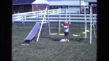 1975: youngster, playing alone, outdoors CALIFORNIA
