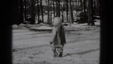 1948: Little Girl Walking in the Snow Middletown Pennsylvania