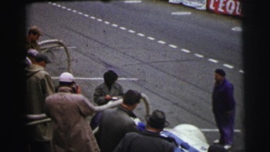 1955: a road is seen having flags along LE MANS GRAND PRIX, FRANCE