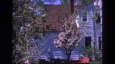 1964: view of old spooky vacant house from the yard next door EVANSTON, ILLINOIS