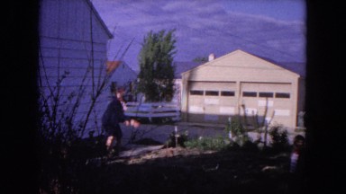 1964: funny woman throws parachute in the air which comes down deflated