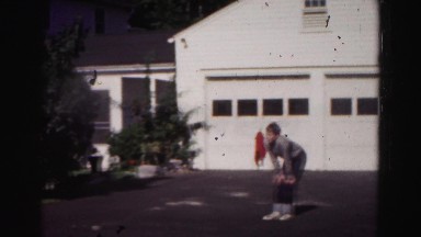 1962: A Man Walks Through a Sunny Residential Street in Hagerstown, Maryland