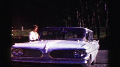 1962: cars are seen passing by a building HAGERSTOWN, MARYLAND