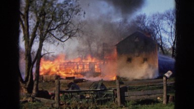 1968: a area is seen with fire WAUCONDA, ILLINOIS