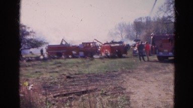1968: in a mishap event disaster recovery team is in action with its enforcement