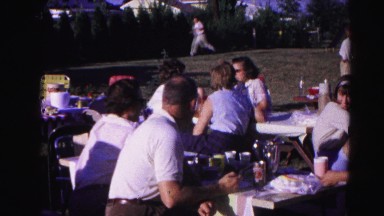 1962: a picnic in a forest area is seen HAGERSTOWN, MARYLAND