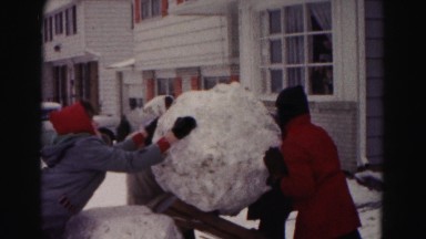 1962: a snowman is seen build HAGERSTOWN, MARYLAND