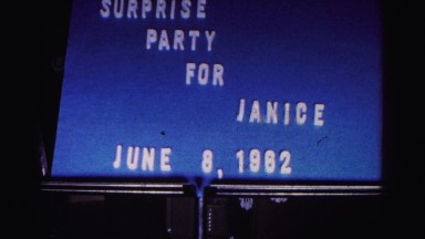 1962: announcement title for a party followed by a scene from said celebration