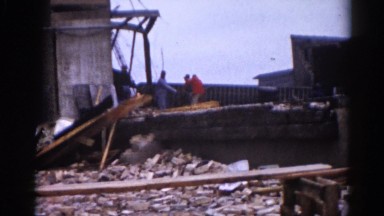 1962: a construction area beside a mud CHICAGOLAND AREA