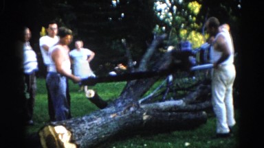1962: a sawing scene is seen CHICAGOLAND AREA