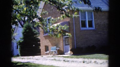 1962: peaceful side-to-side video of a house CHICAGOLAND AREA