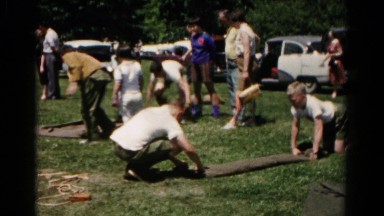 1966: youngsters having a good time with their friends in the day time.