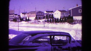 1966: a snow covered road is seen HAGERSTOWN, MARYLAND