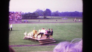 1966: raised platform with celebrities in the ground of a play HAGERSTOWN