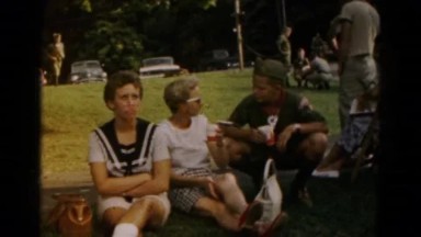 1966: Children at Park and Boy Raising American Flag in Hagerstown
