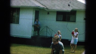 1964: neighborhood kids, boys and girls, playing and having a party