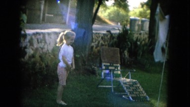1964: a girl is seen walking inside a house HAWAII