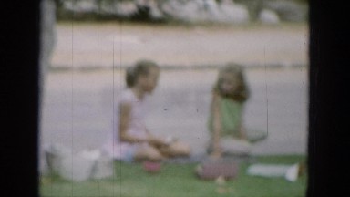1964: friends picnic on the grass verge. HAWAII
