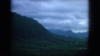 1964: a mountain area is seen traveling by road HAWAII