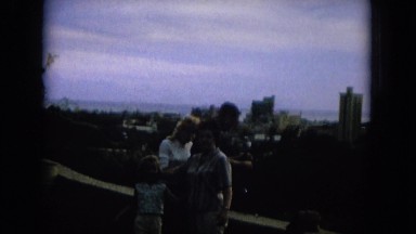 1964: footage of family hugging and laughing just before their abduction