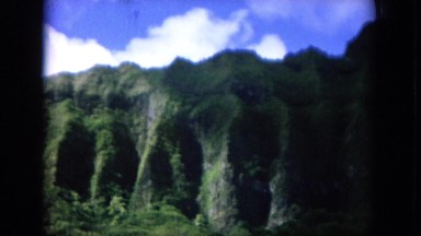 1964: a mountain scenery is seen with lush greenery HAWAII