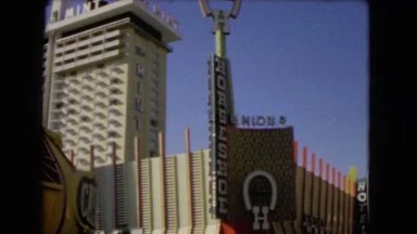 1966: Bion's Horseshoe Casino Downtown Iconic Location Outdoor Street Sign