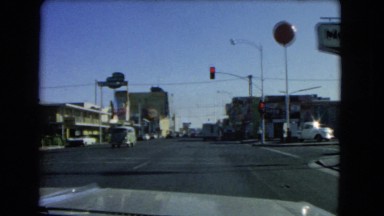 1966: approaching and stopping at a red light in a vehicle CATALINA, CALIFORNIA