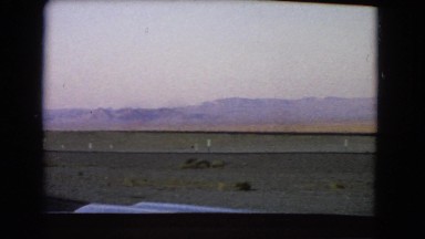 1966: scenic view of desert mountain range from car CATALINA, CALIFORNIA