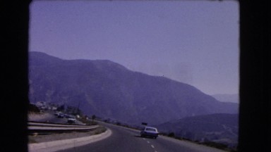 1966: a mountain area is seen traveling by road CATALINA, CALIFORNIA