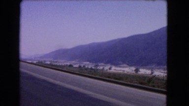 1966: a mountain area is seen traveling by road CATALINA, CALIFORNIA