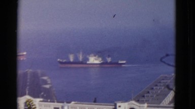 1952: watching two huge boats while hanging around town SAN FRANCISCO