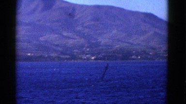 1952: the ocean and mountains as seen from a moving vessel SAN FRANCISCO,
