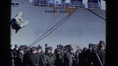 1952: an army is seen SAN FRANCISCO, CALIFORNIA