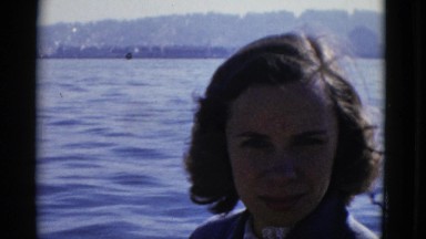 1952: A Close-Up of a Girl on a Boat in San Francisco, California