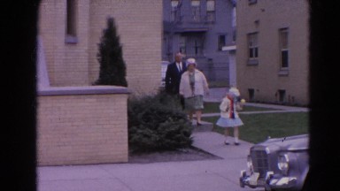 1964: Family Leaving House for Sunday Church in Racine, Wisconsin