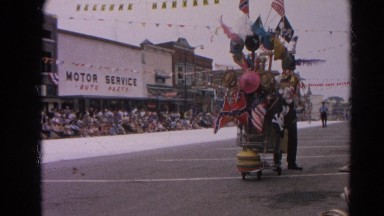 1964: milk days parade float on main street hardware store RACINE, WISCONSIN