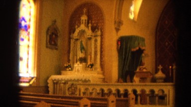 1964: a holy statue is seen RACINE, WISCONSIN
