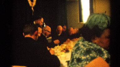 1964: an indoor family party is seen RACINE, WISCONSIN
