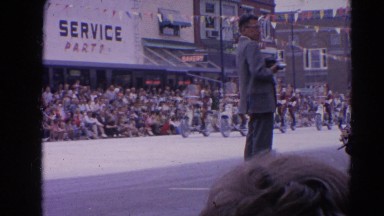 1964: motorbikes coming down road in local parade HARVARD, ILLINOIS