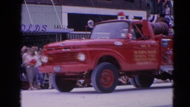 1964: firetruck drives in parade HARVARD, ILLINOIS