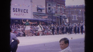 1964: magnificent pageantry through the street amid large crowd HARVARD