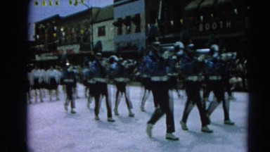 1964: parade on main street with marching band HARVARD, ILLINOIS