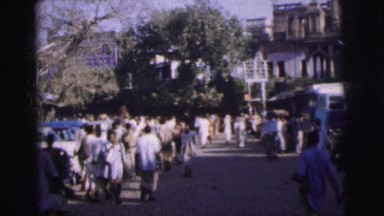 1962: a busy street with tram are seen DARJEELING