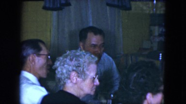 1951: an indoor family party is seen CLEVELAND, OHIO