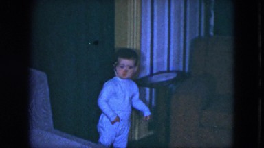 1951: a picture of the first steps of a little boy in his house's parents