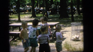 1964: drinking at the water fountain CAMDEN NEW JERSEY