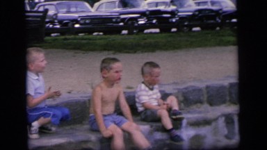 1964: people spending time on the beach CAMDEN NEW JERSEY